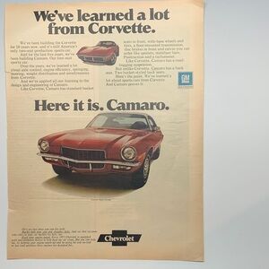 Vintage Life Magazine June 18, 1971 Chevrolet Camaro Vintage Advertisement